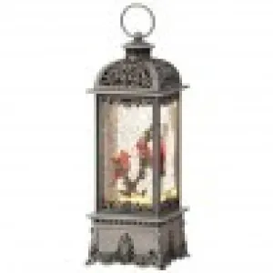 11.5" LED CARDINAL GAZEBO WATER GLOBE, Grey