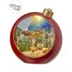 8.5" LED WINTER TOWN ORNAMENT WATER GLOBE B/O USB