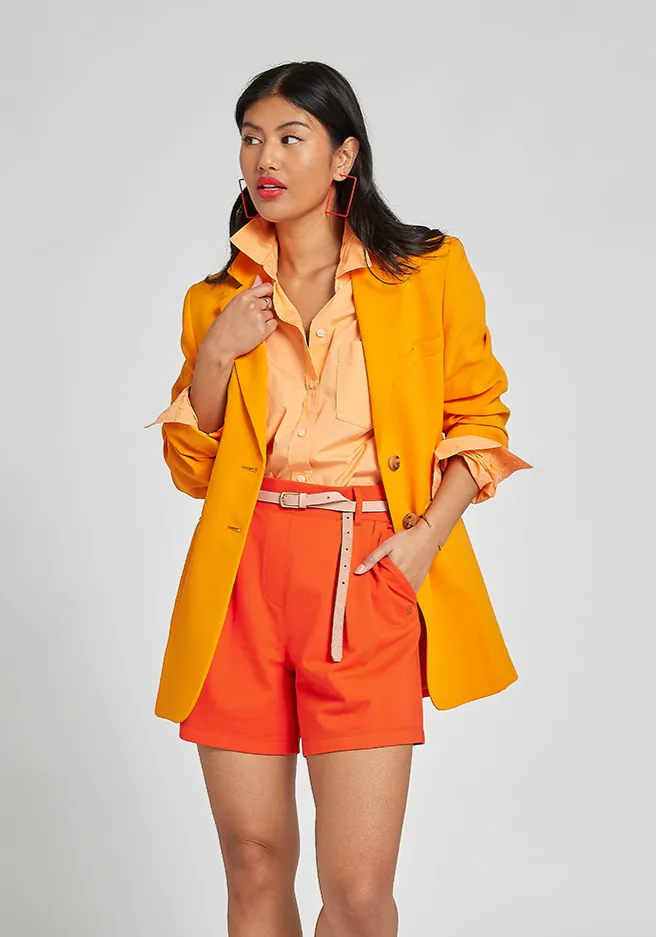 90s Pleated Trouser Short (Tomato)