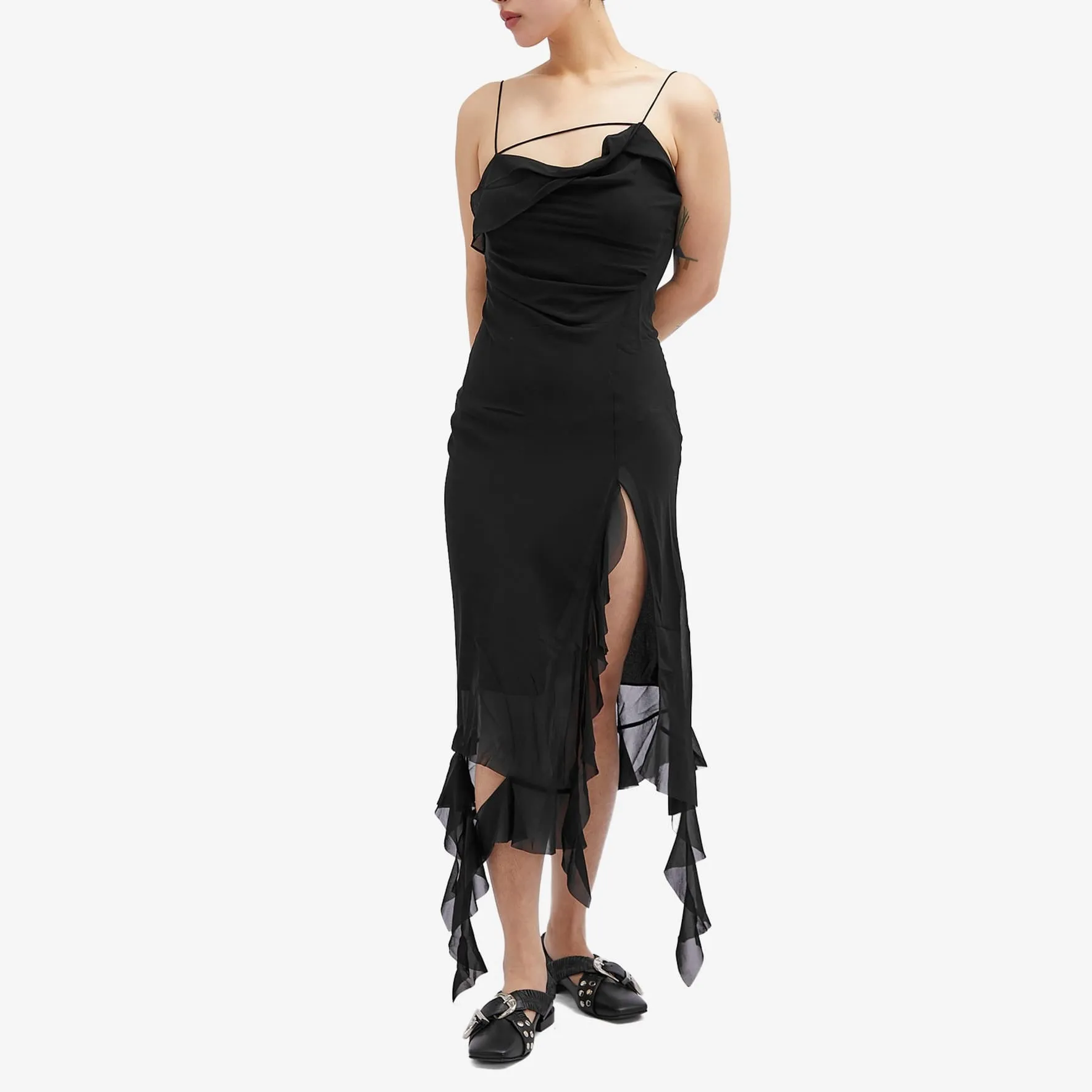 Acne Studios Delouise Chiffon dress, black