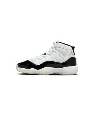 Air Jordan 11 Retro Grade School - White / Metallic Gold-Black