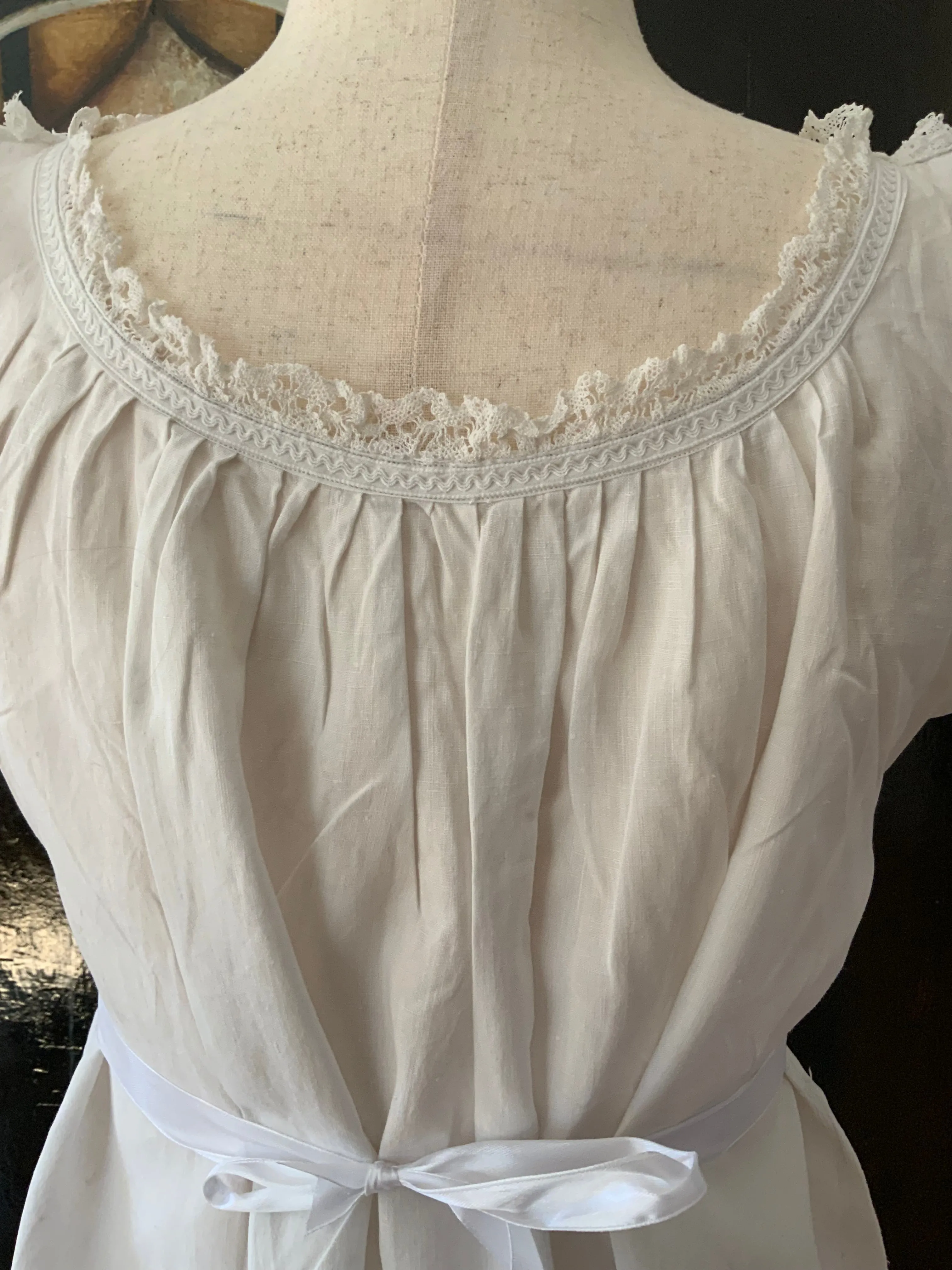 Antique Nigthgown Cotton - 1900s - E10