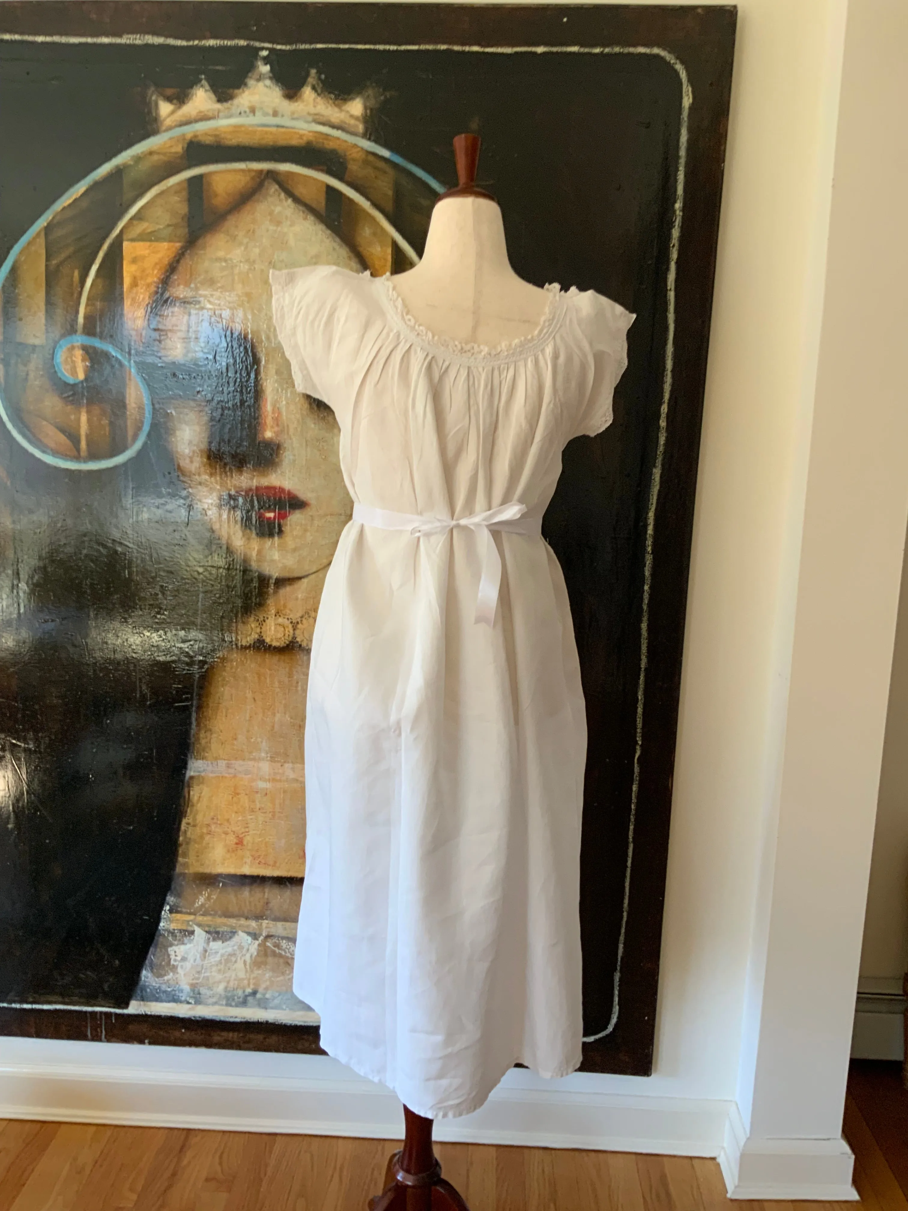 Antique Nigthgown Cotton - 1900s - E10