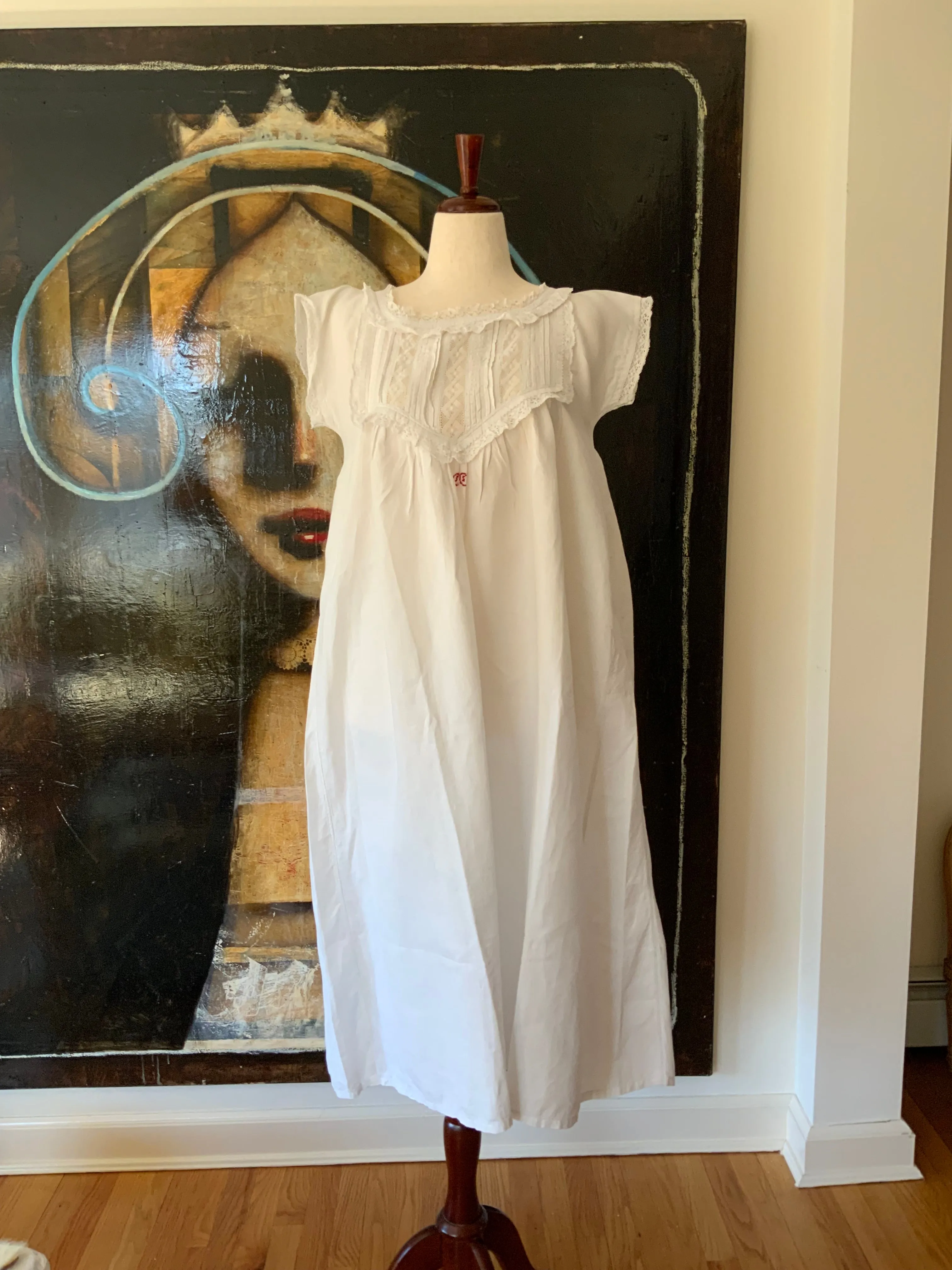 Antique Nigthgown Cotton - 1900s - E10