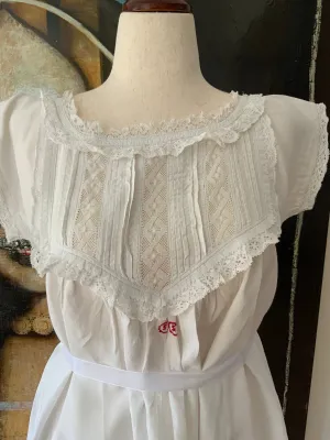 Antique Nigthgown Cotton - 1900s - E10