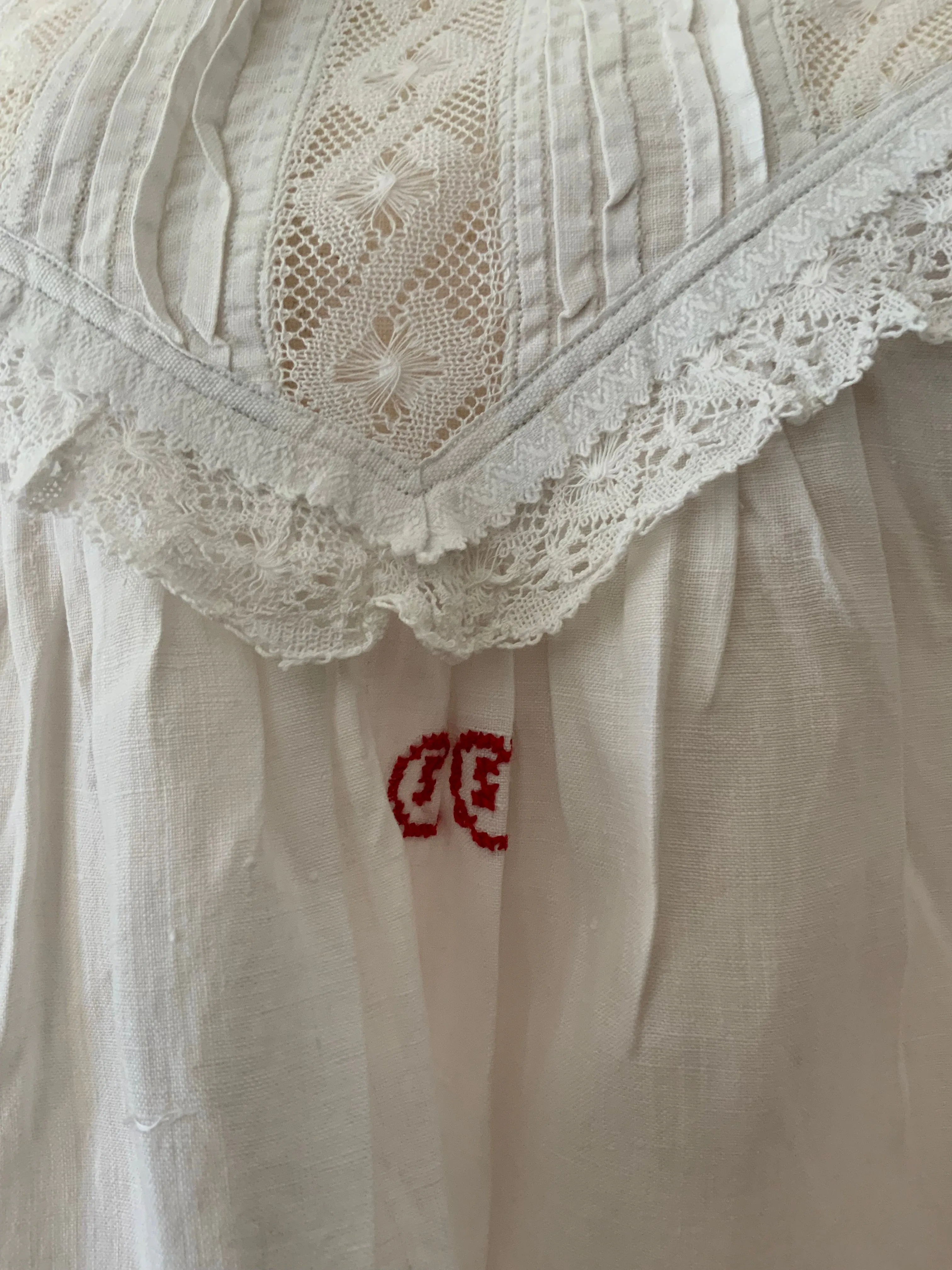 Antique Nigthgown Cotton - 1900s - E10