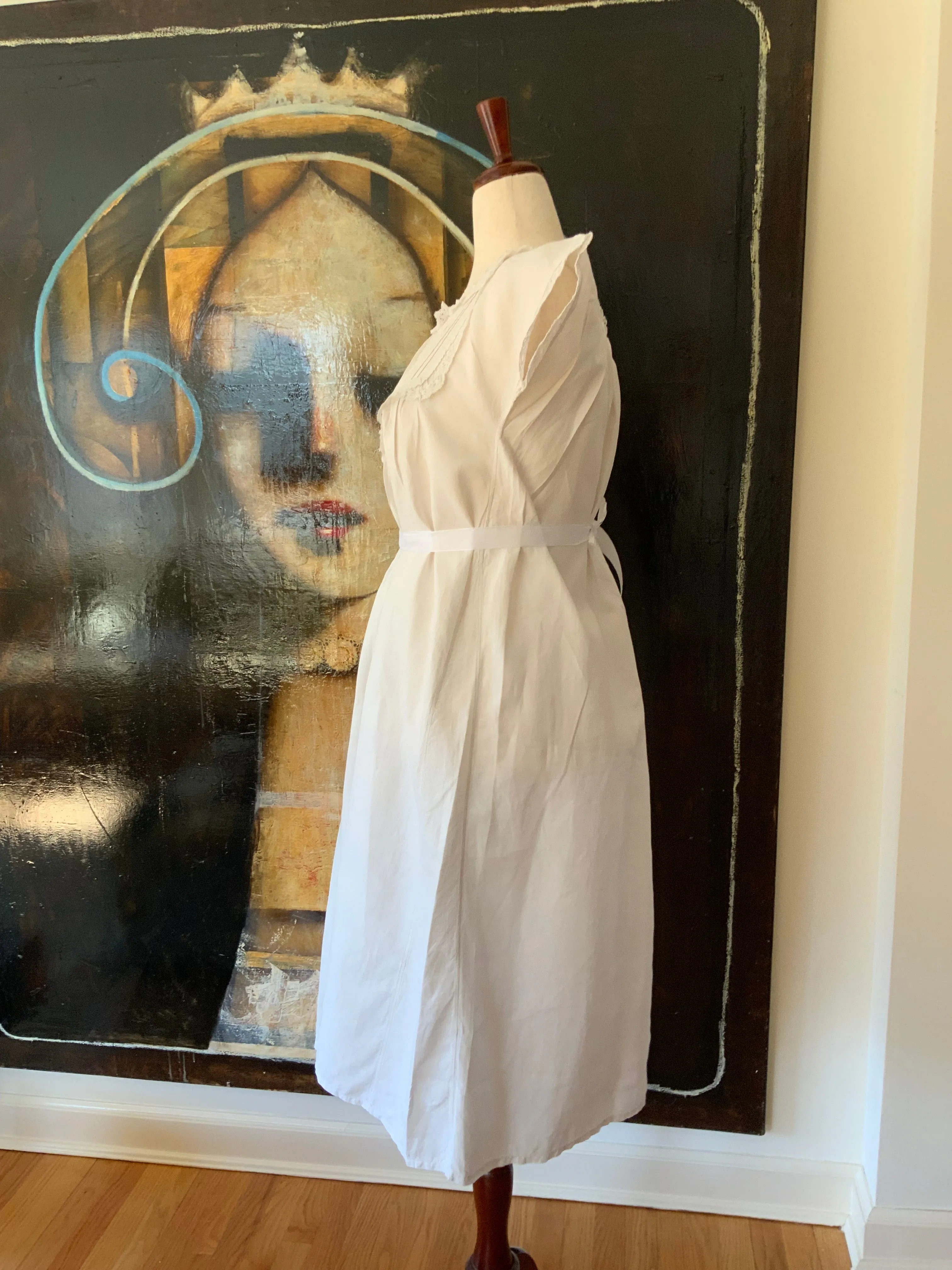 Antique Nigthgown Cotton - 1900s - E10