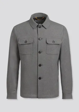 Ash Grey Cotton Button up Jacket