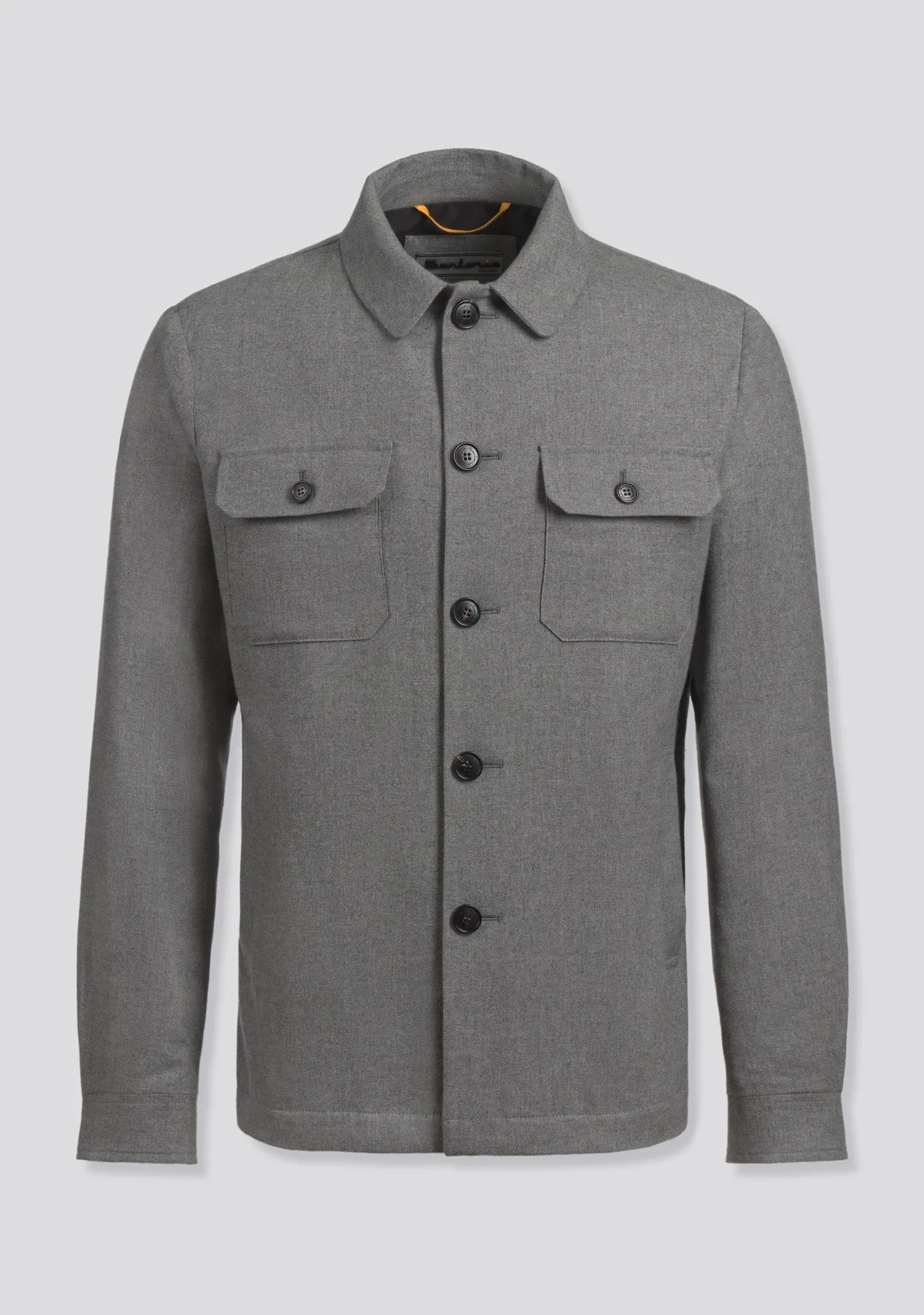Ash Grey Cotton Button up Jacket