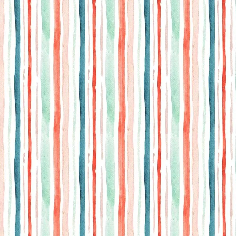 Baby It's Cold Outside Holiday Stripe in Multi by Clara Jean