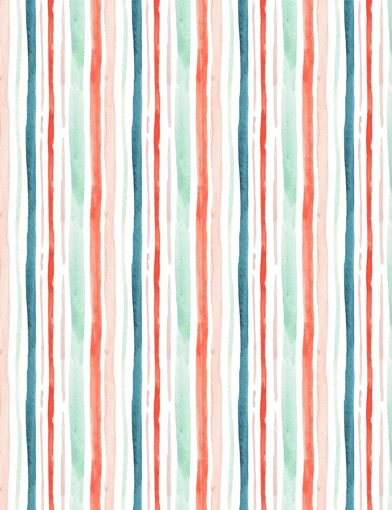 Baby It's Cold Outside Holiday Stripe in Multi by Clara Jean