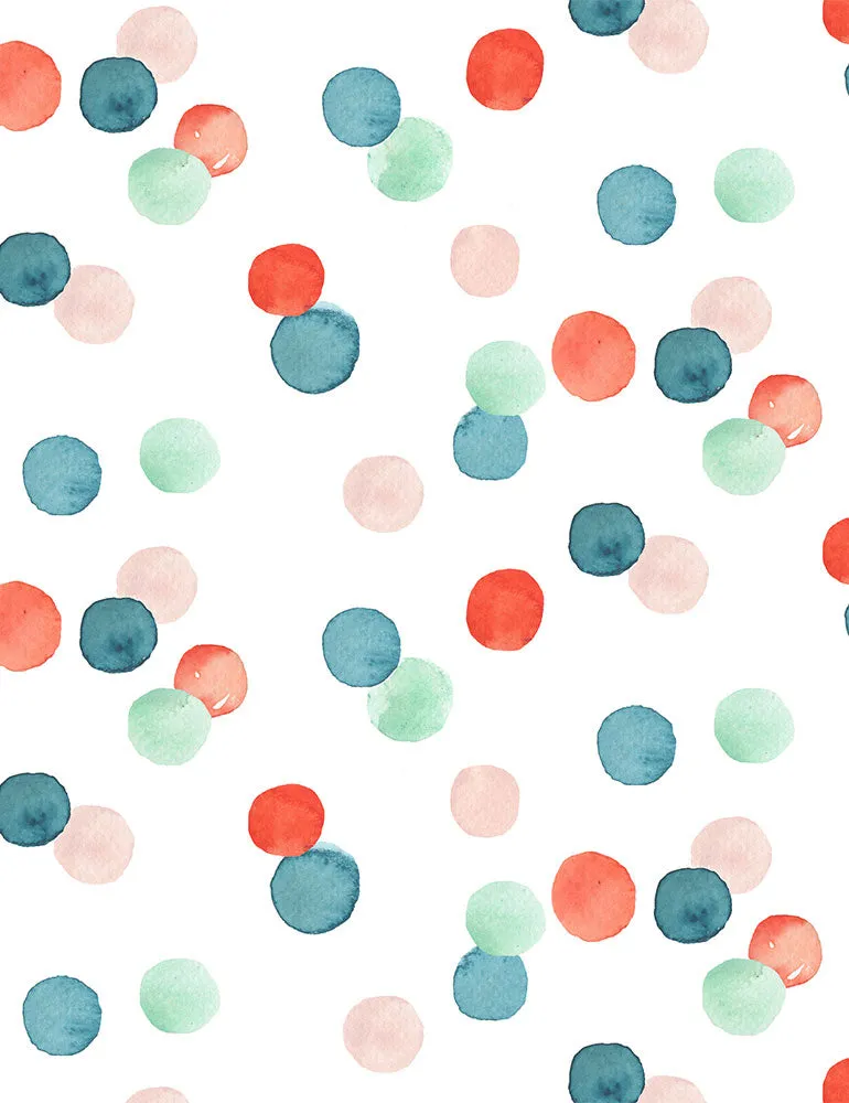 Baby It's Cold Outside Winter Dots in White by Clara Jean