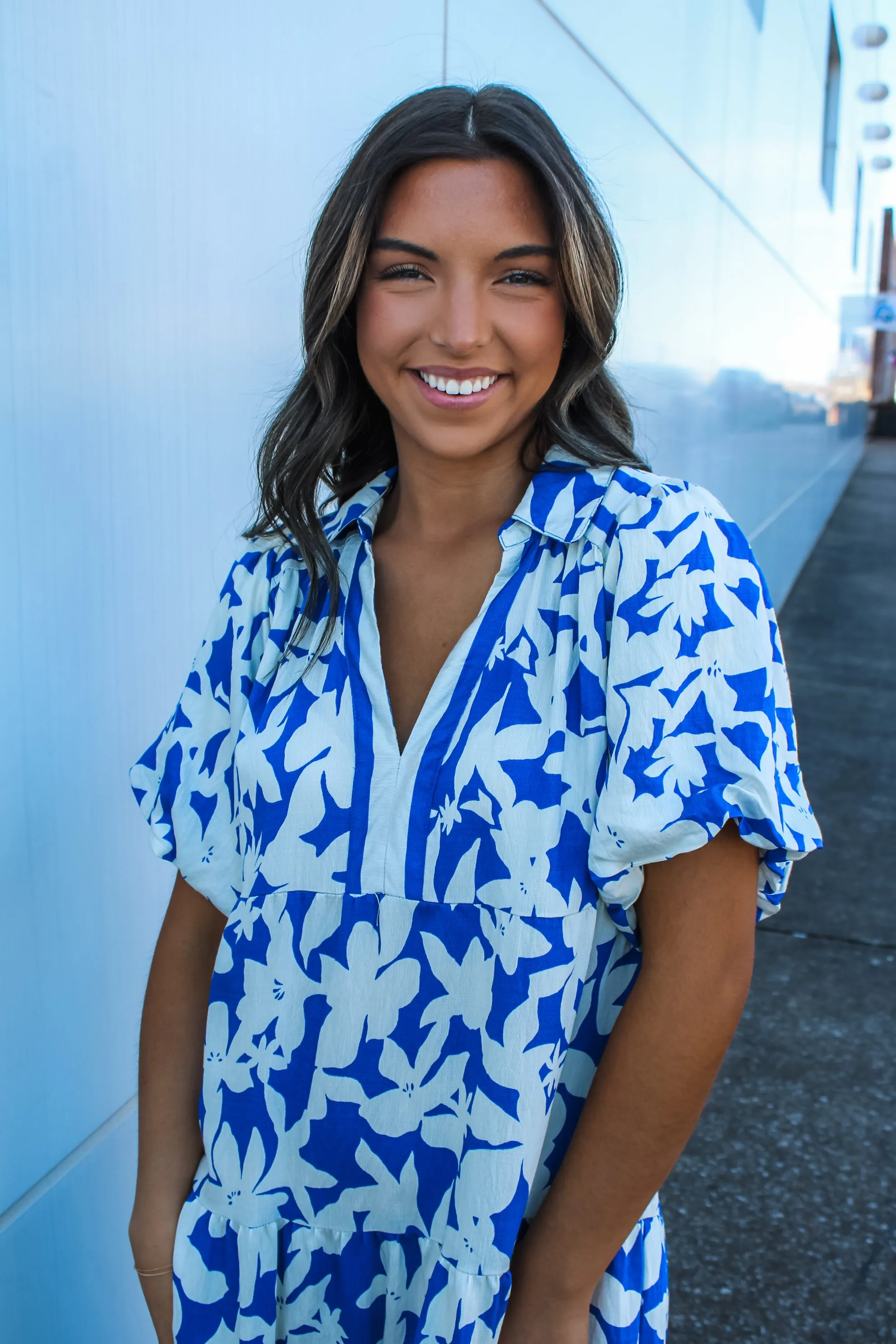 Bellflower Blooms Ruffle Midi • Blue