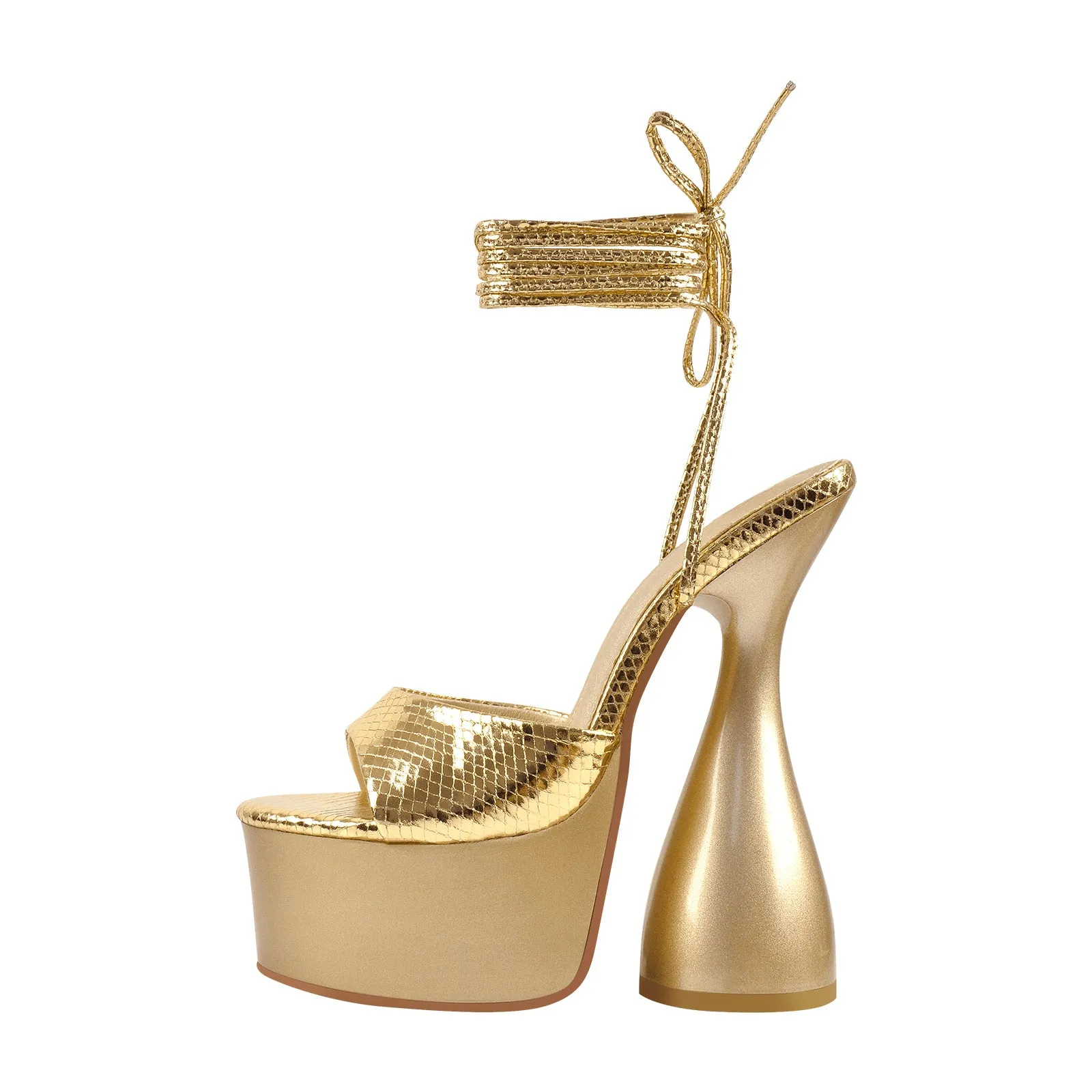 Black Suede Platform High Heel Sandals