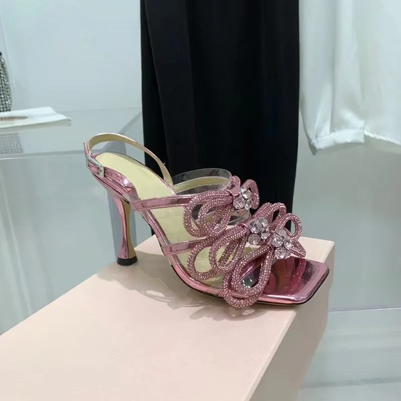 Bling Bling Crystal Bow Sandals