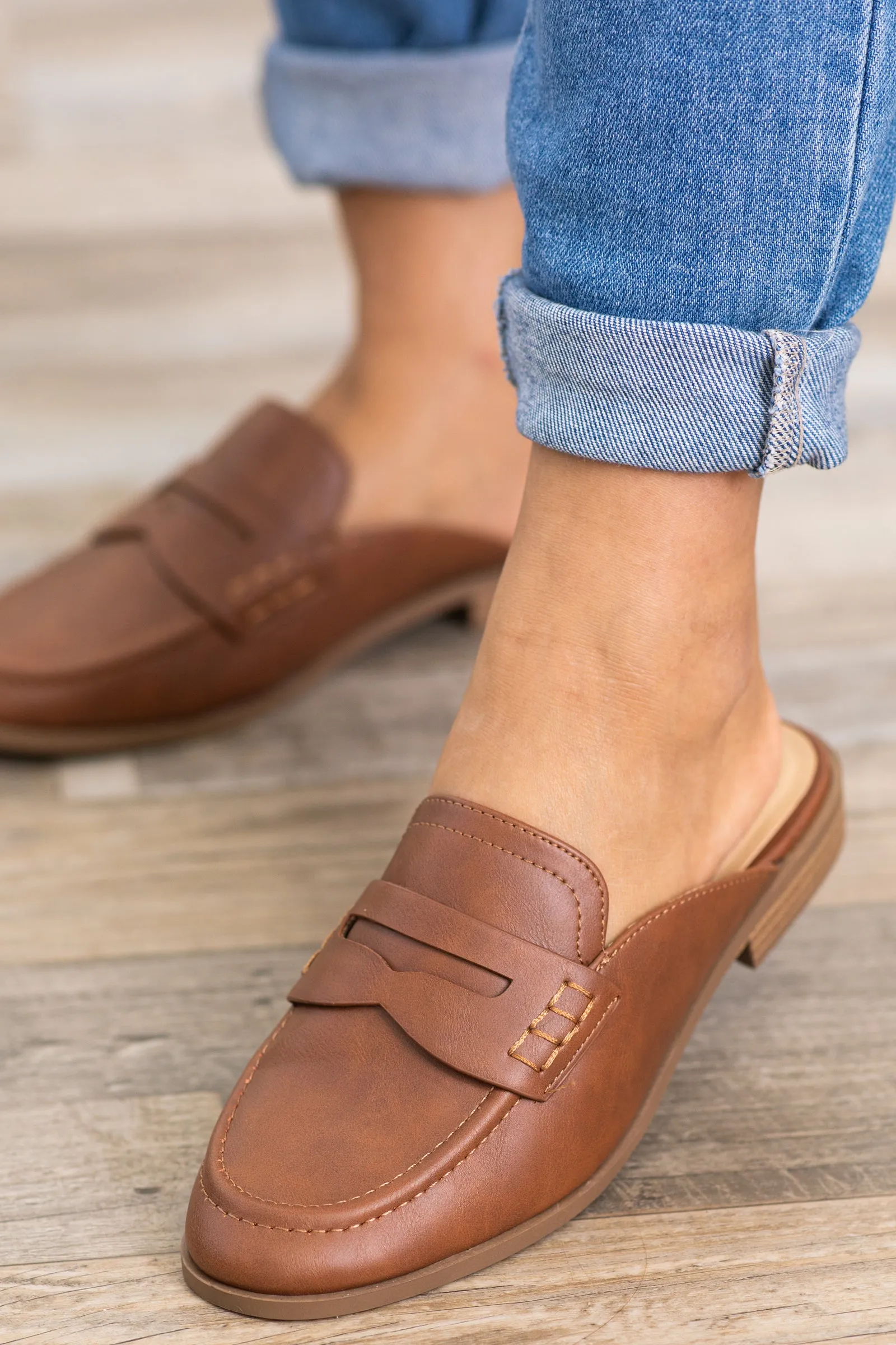 Brown Slip On Loafers