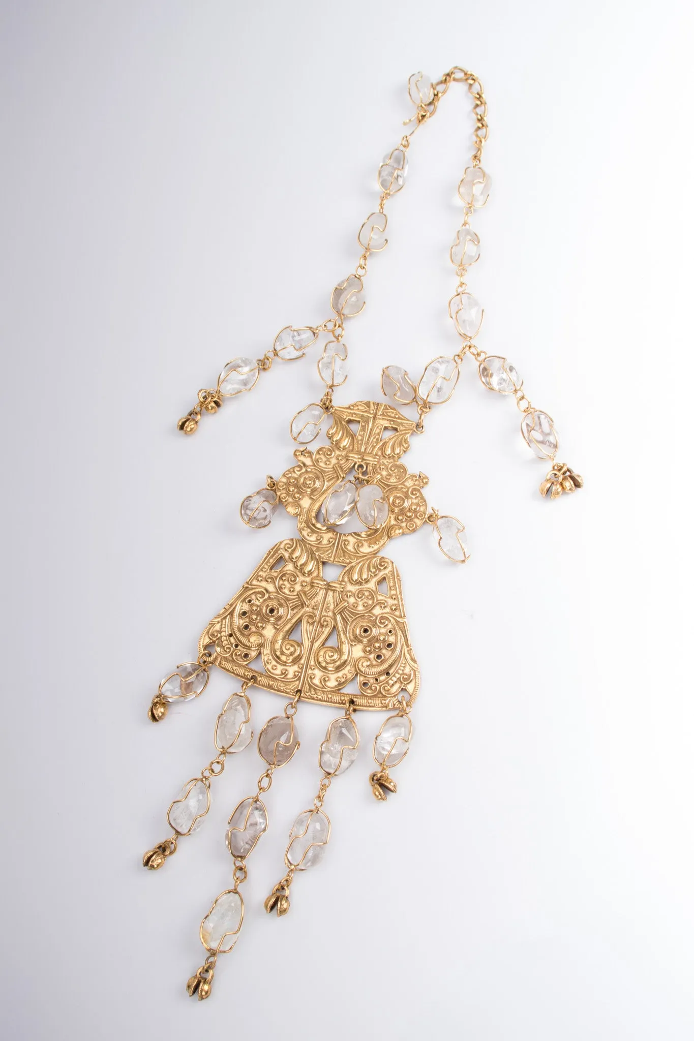 Byzantine Crystal Mint Necklace