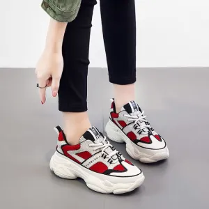 Chic Color Block Platform Sneakers