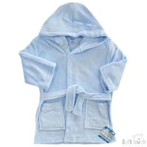 Children's Blue Coral Fleece Hooded Robe - 2/6 Years - FBR17-B