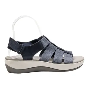 CLARKS Gladiator Sandals Blue Synthetic Womens UK 4.5