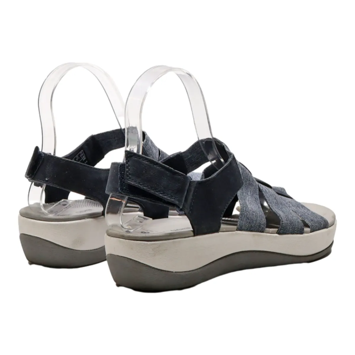 CLARKS Gladiator Sandals Blue Synthetic Womens UK 4.5