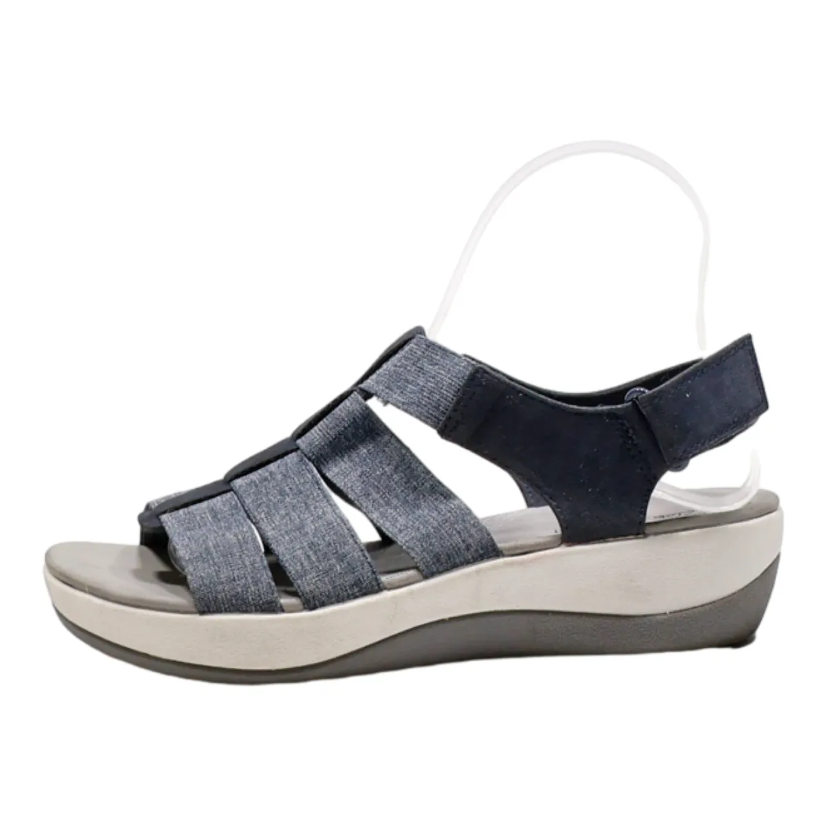 CLARKS Gladiator Sandals Blue Synthetic Womens UK 4.5