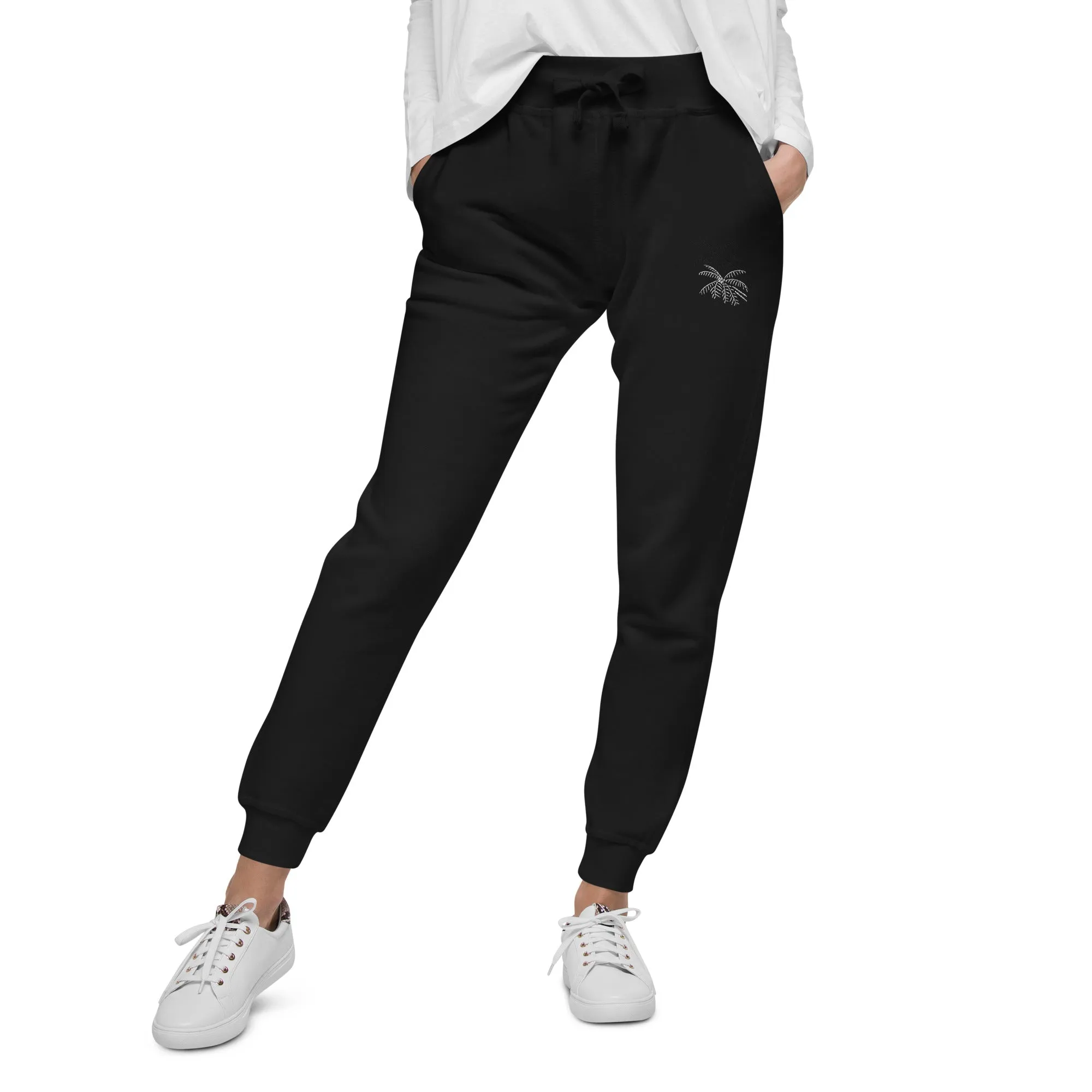 Cozy Embroidered Haven Fleece Sweatpants