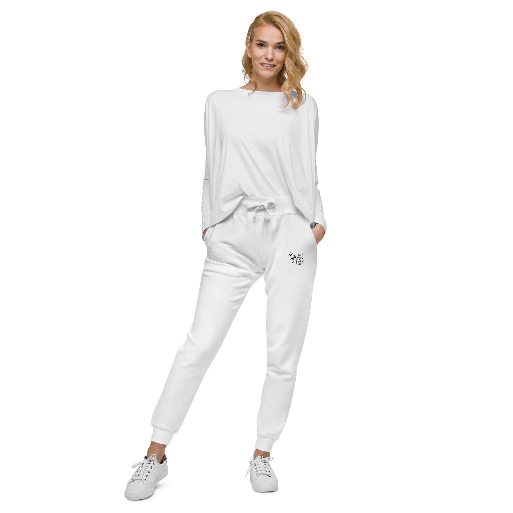 Cozy Embroidered Haven Fleece Sweatpants