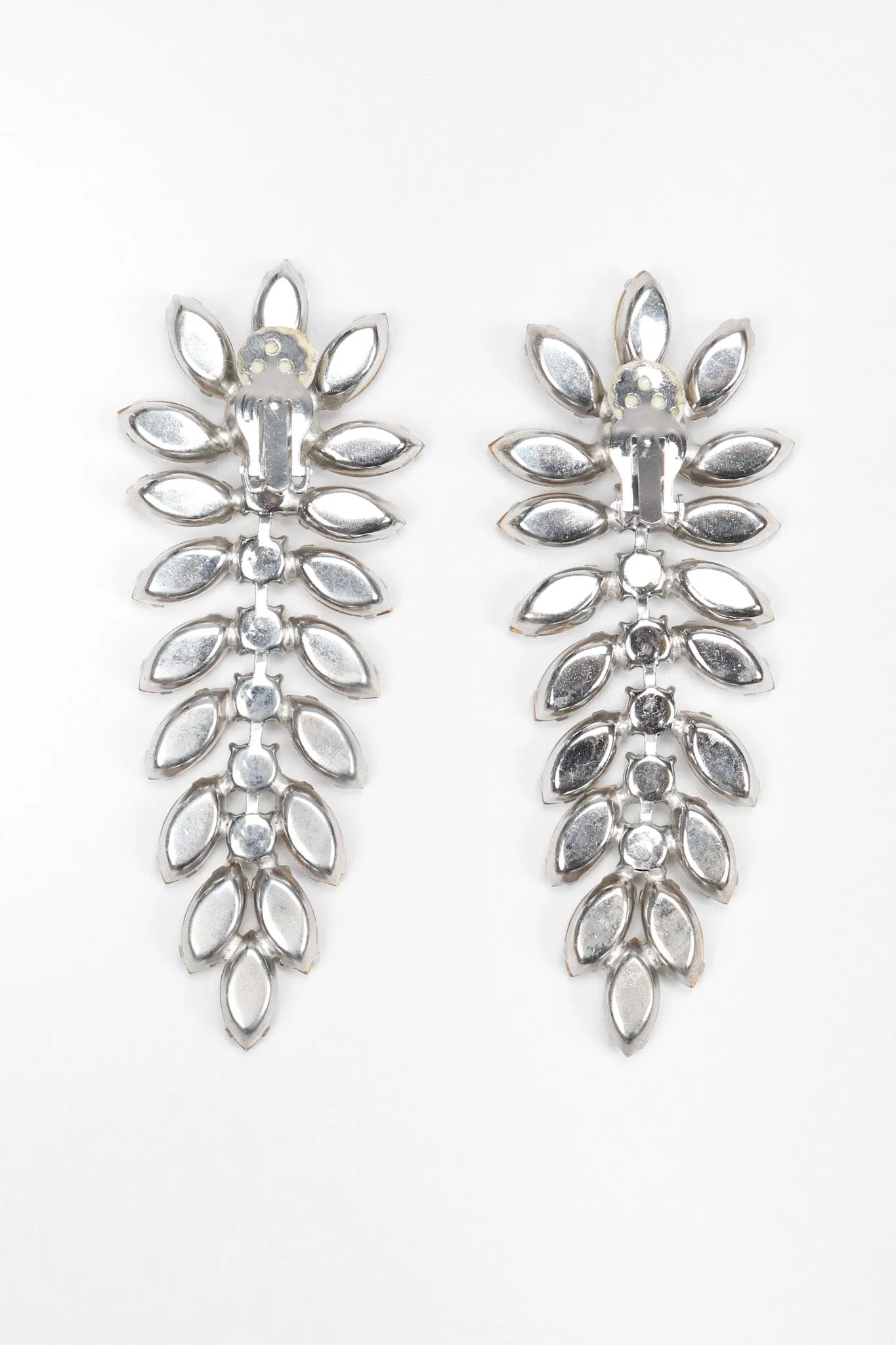 Crystal Flower Feather Earring