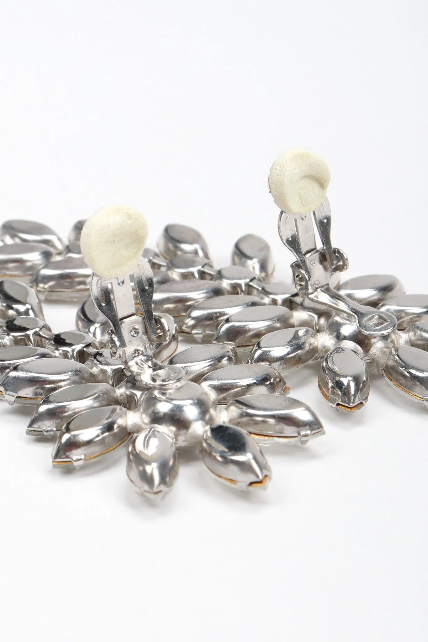 Crystal Flower Feather Earring