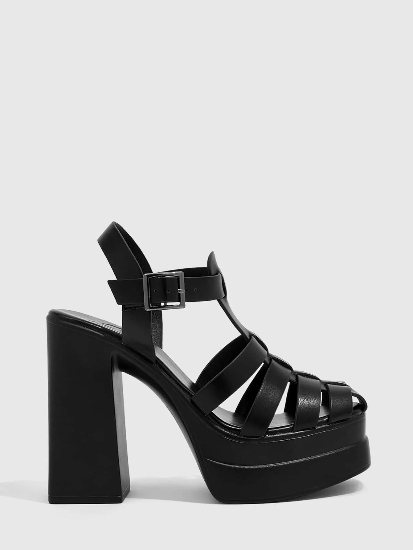 CUCCOO Trending Cut Out Platform Chunky Heeled Gladiator Sandals