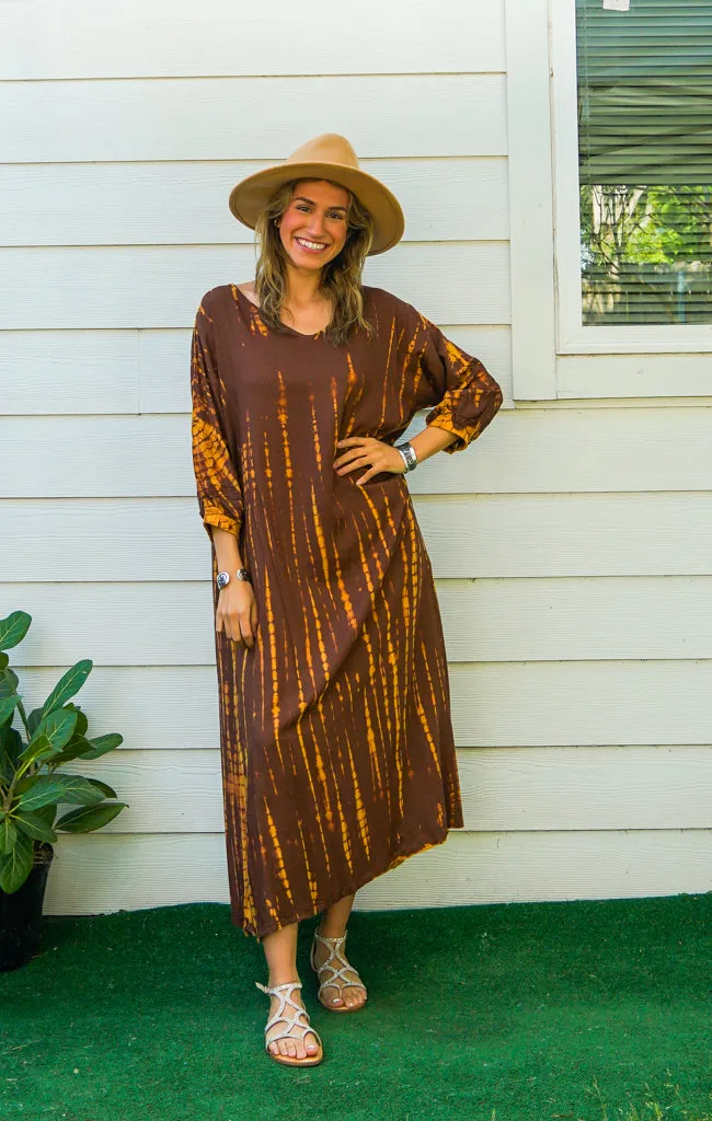Earthy Ember Maxi Dress