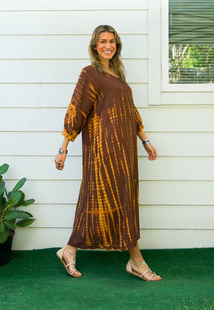 Earthy Ember Maxi Dress