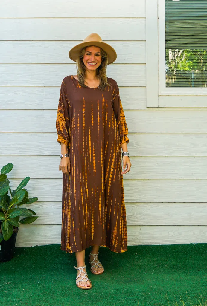 Earthy Ember Maxi Dress