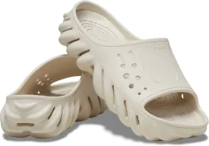 Echo Slide Crocs Flat Sandals, Stucco