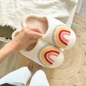 Emma Rainbow Plush Slippers - Buy 1 Get 1 Free