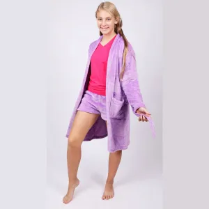 Fleece Robe in Lilac