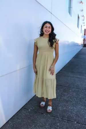 Florence Ruffle Midi • Buttercup Yellow