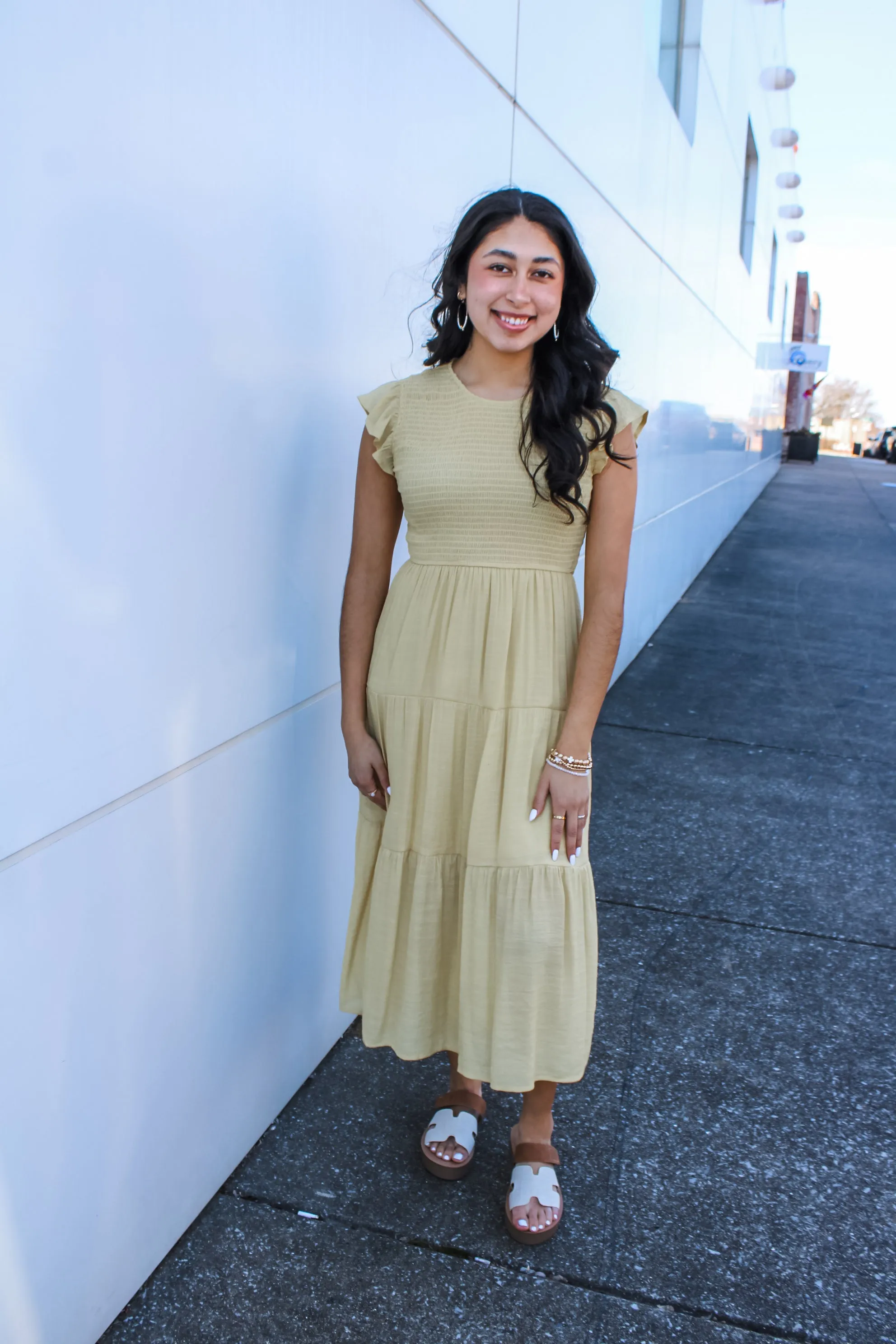Florence Ruffle Midi • Buttercup Yellow