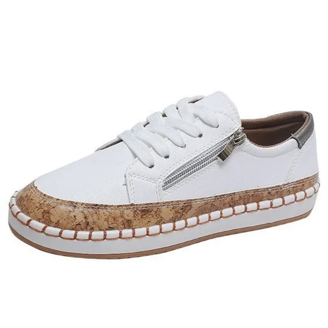 Flower print easygoing shoes for ladies