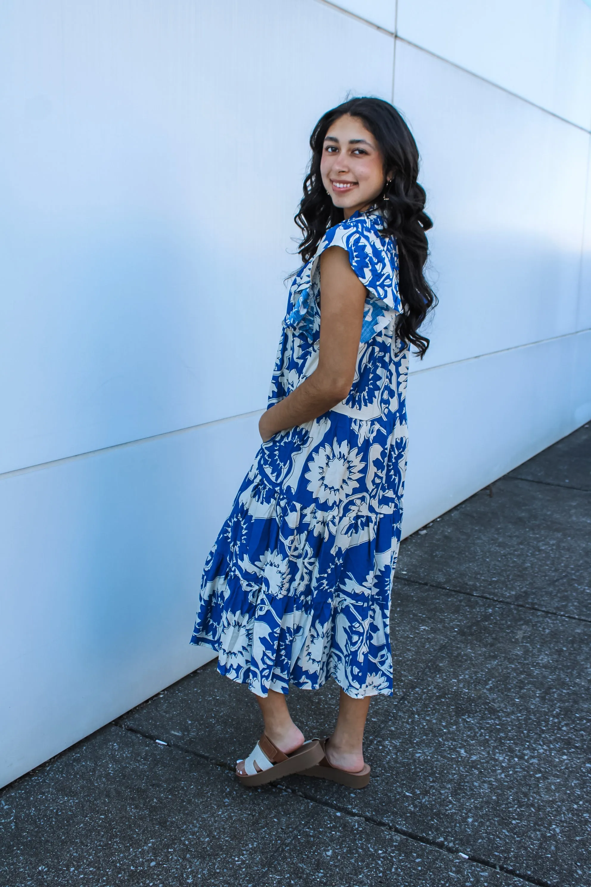 Fresh Picked Flowers Midi • Blue