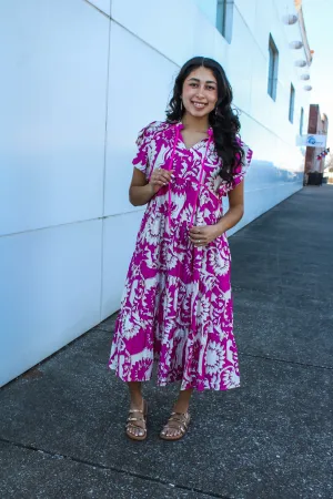 Fresh Picked Flowers Midi • Fuchsia