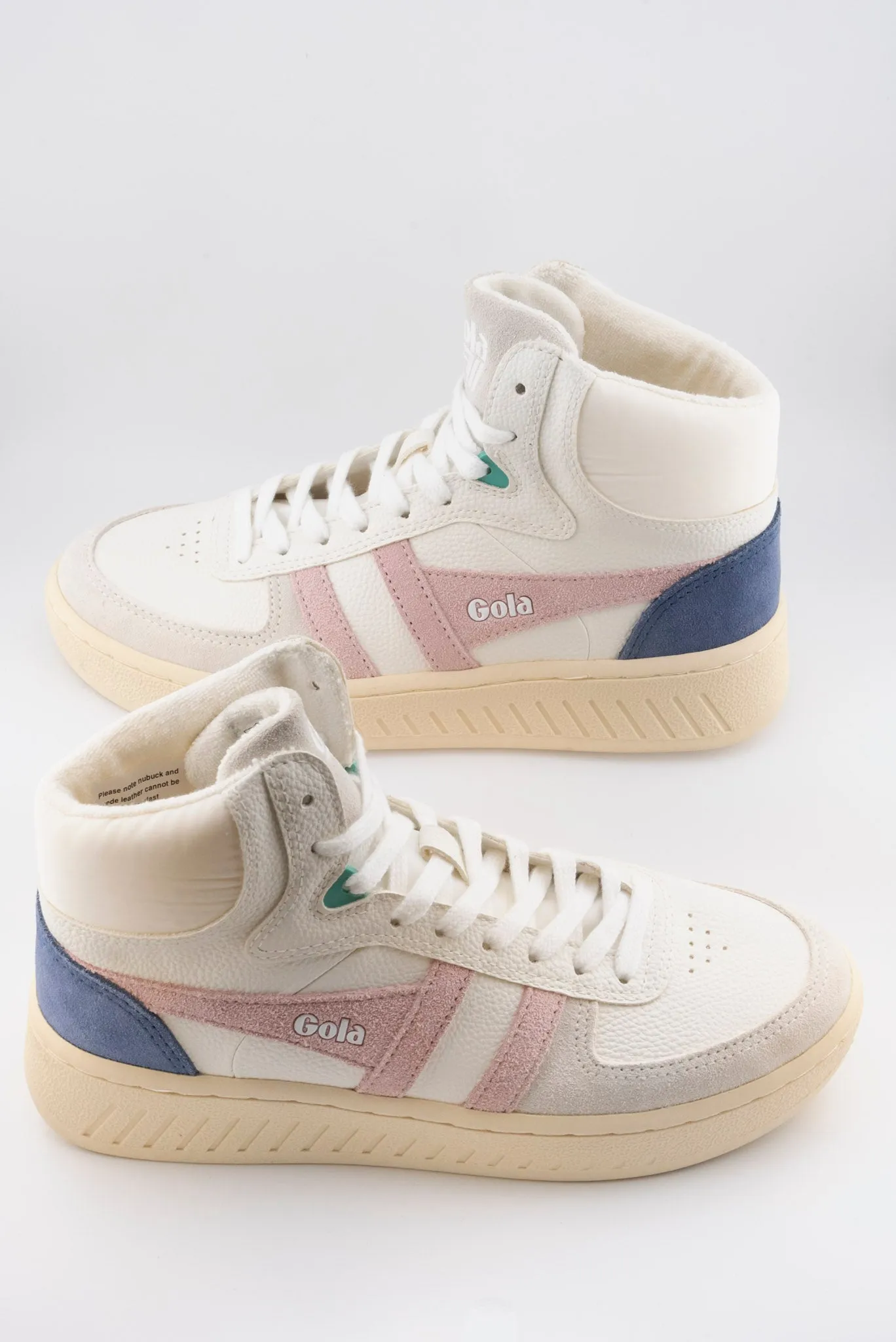 Gola Slam Trident Sneakers in White/Chalk-Pink/Moonlight