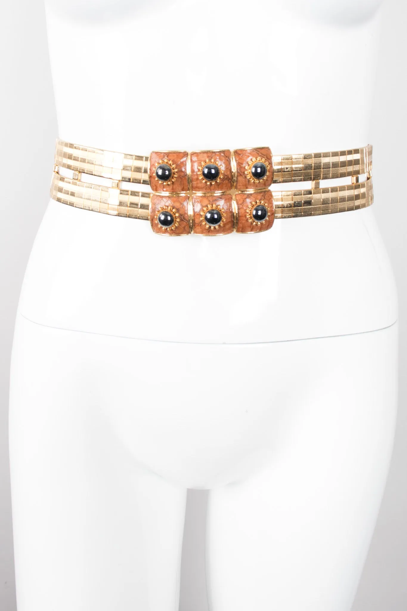 Gold Snakeskin Hematite Belt