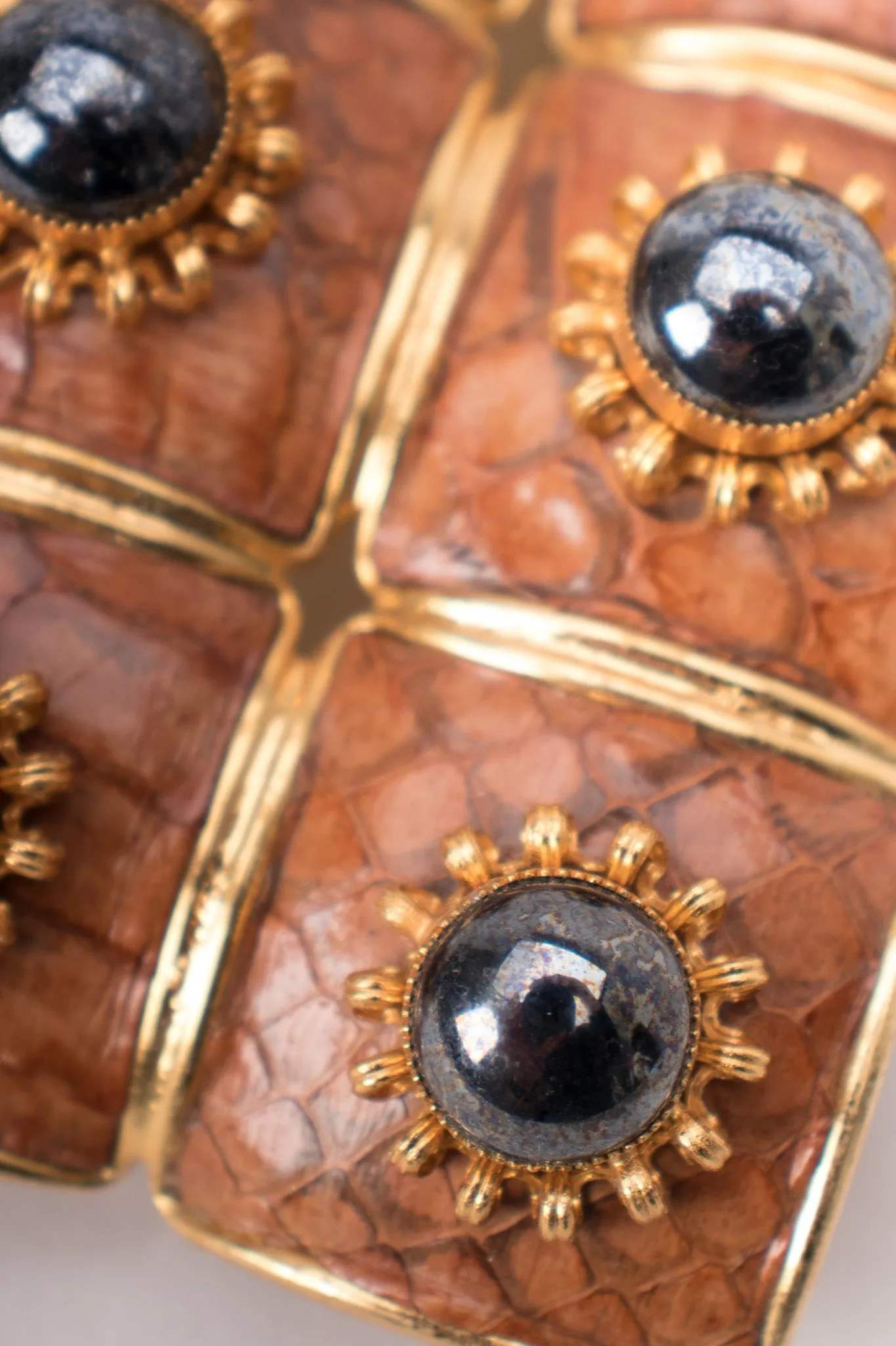 Gold Snakeskin Hematite Belt