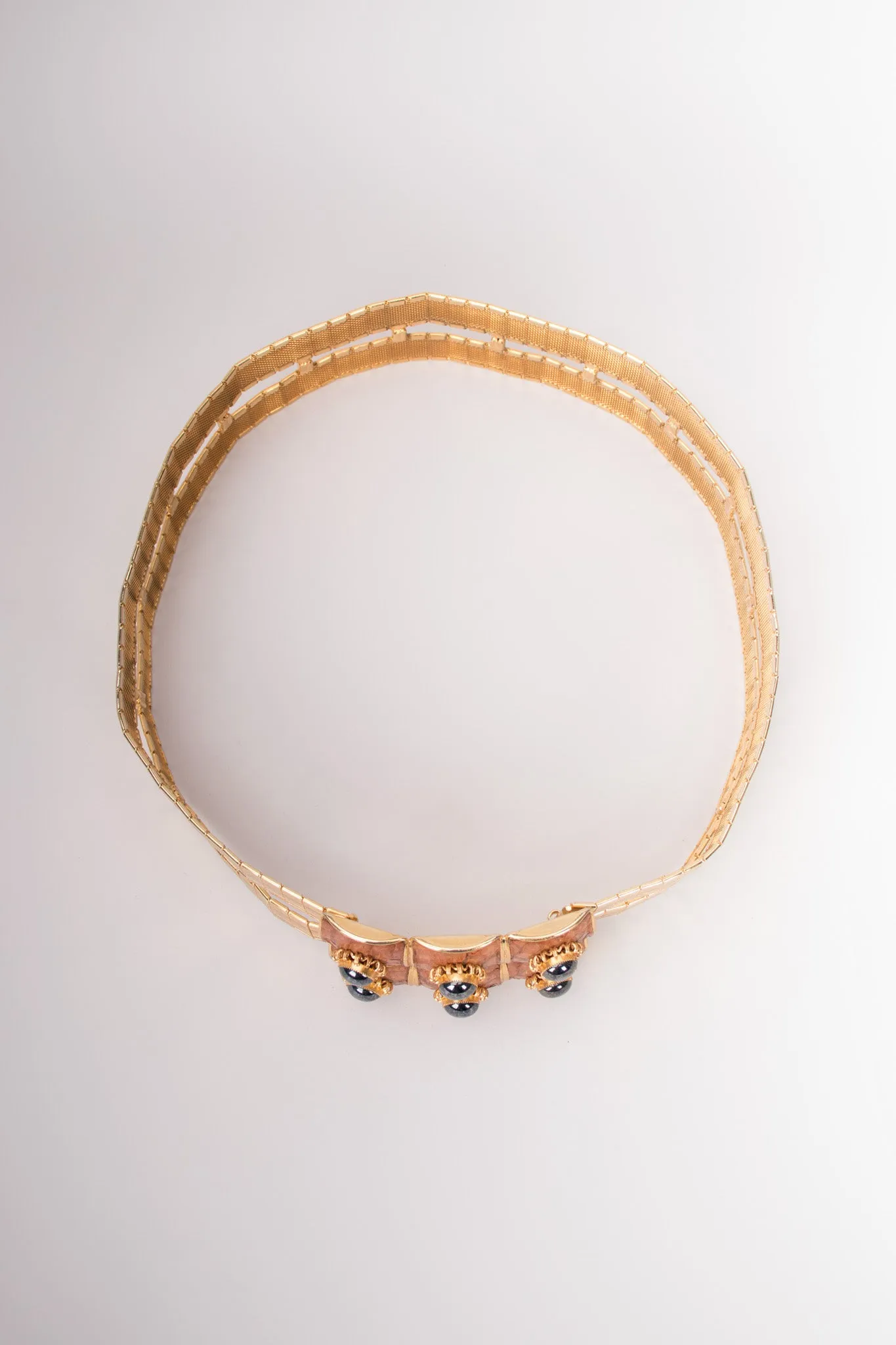 Gold Snakeskin Hematite Belt