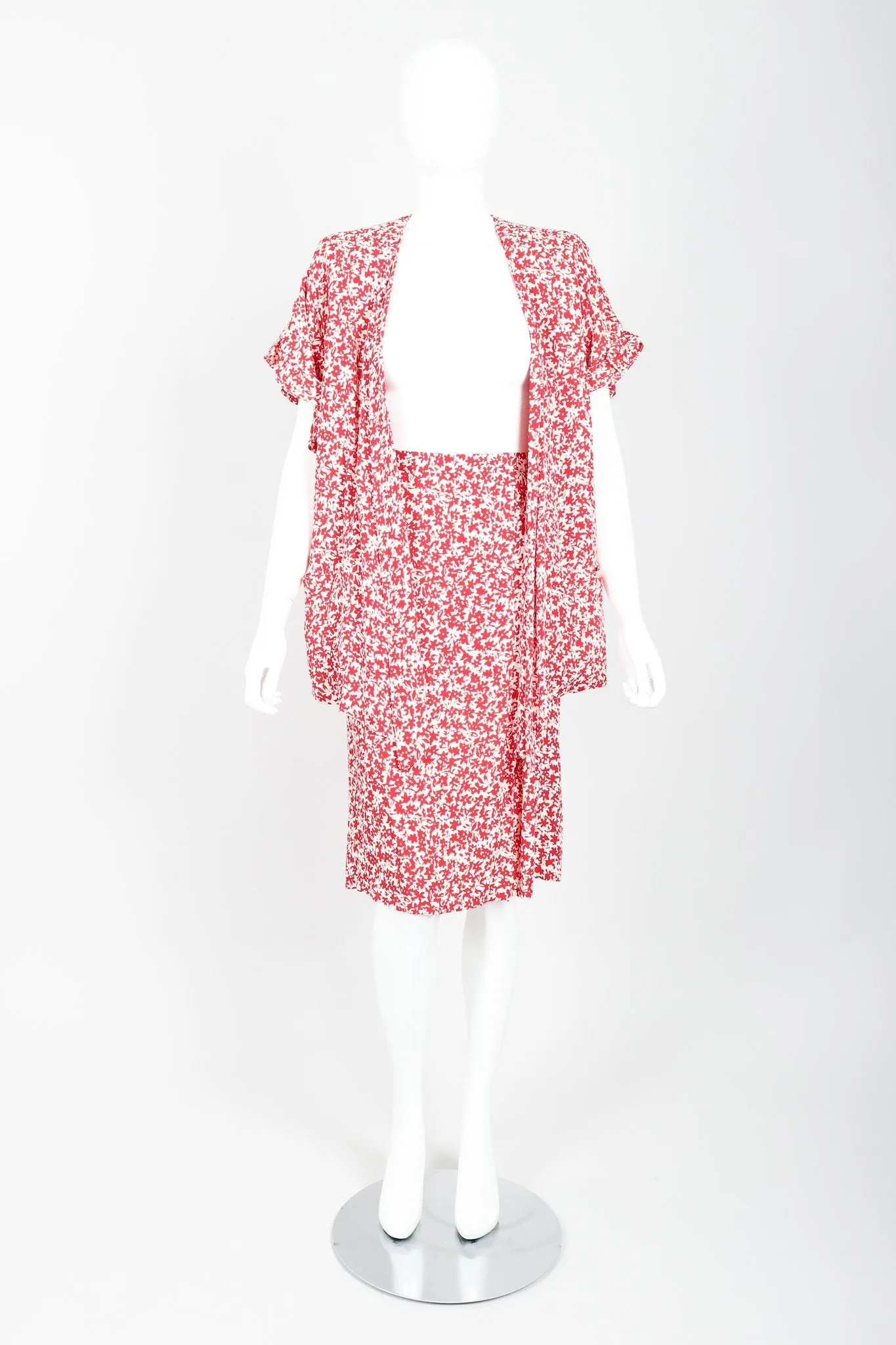 Graphic Waterfall Jacket & Skirt Set
