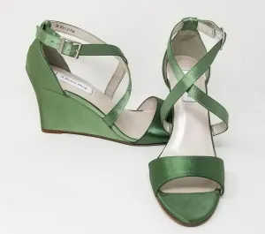 Green Wedding Wedges For Bride or Bridesmaids | Dyeable Shoes