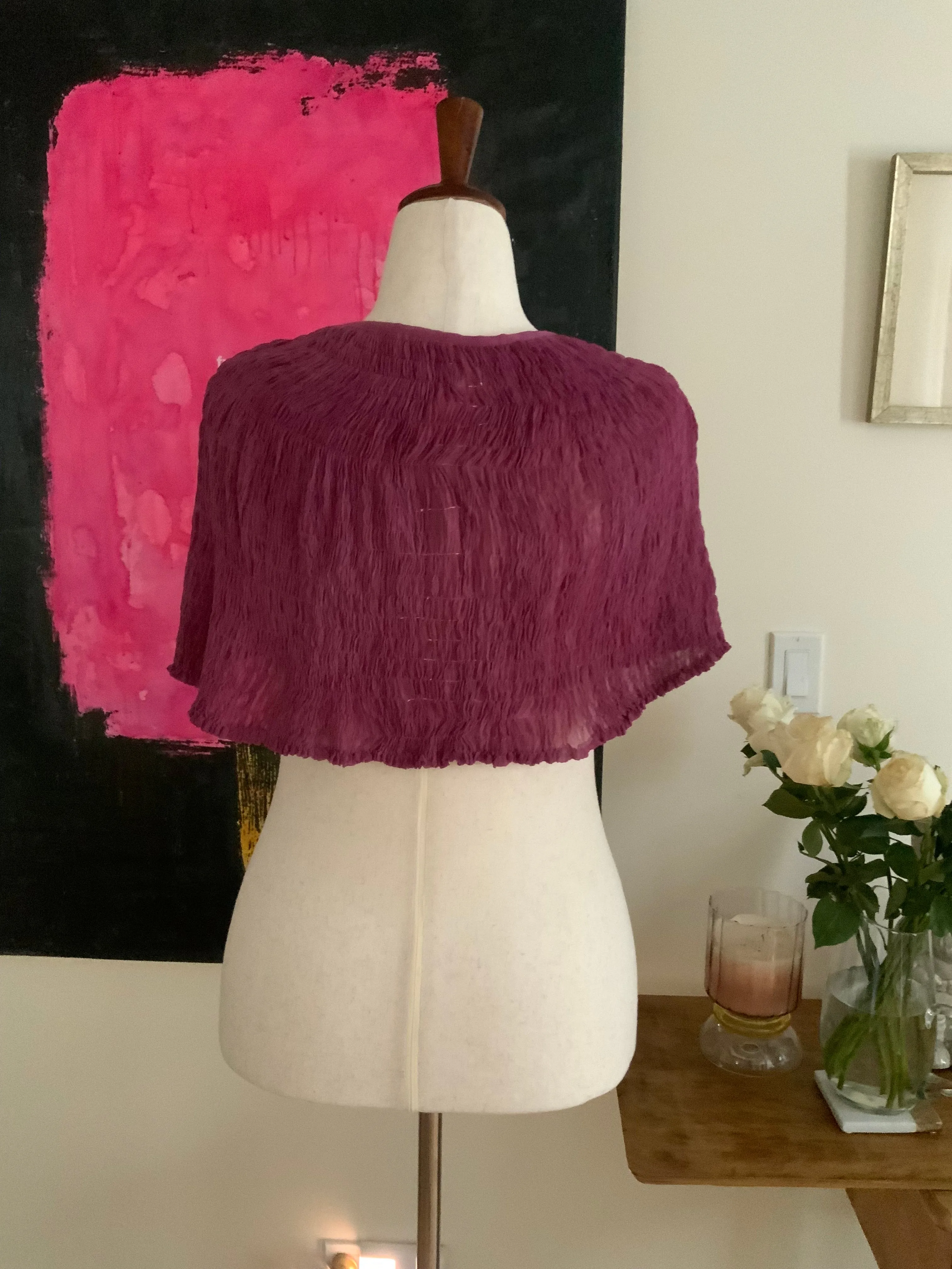 Hand Dyed Chiffon Cape - 30s - 30H