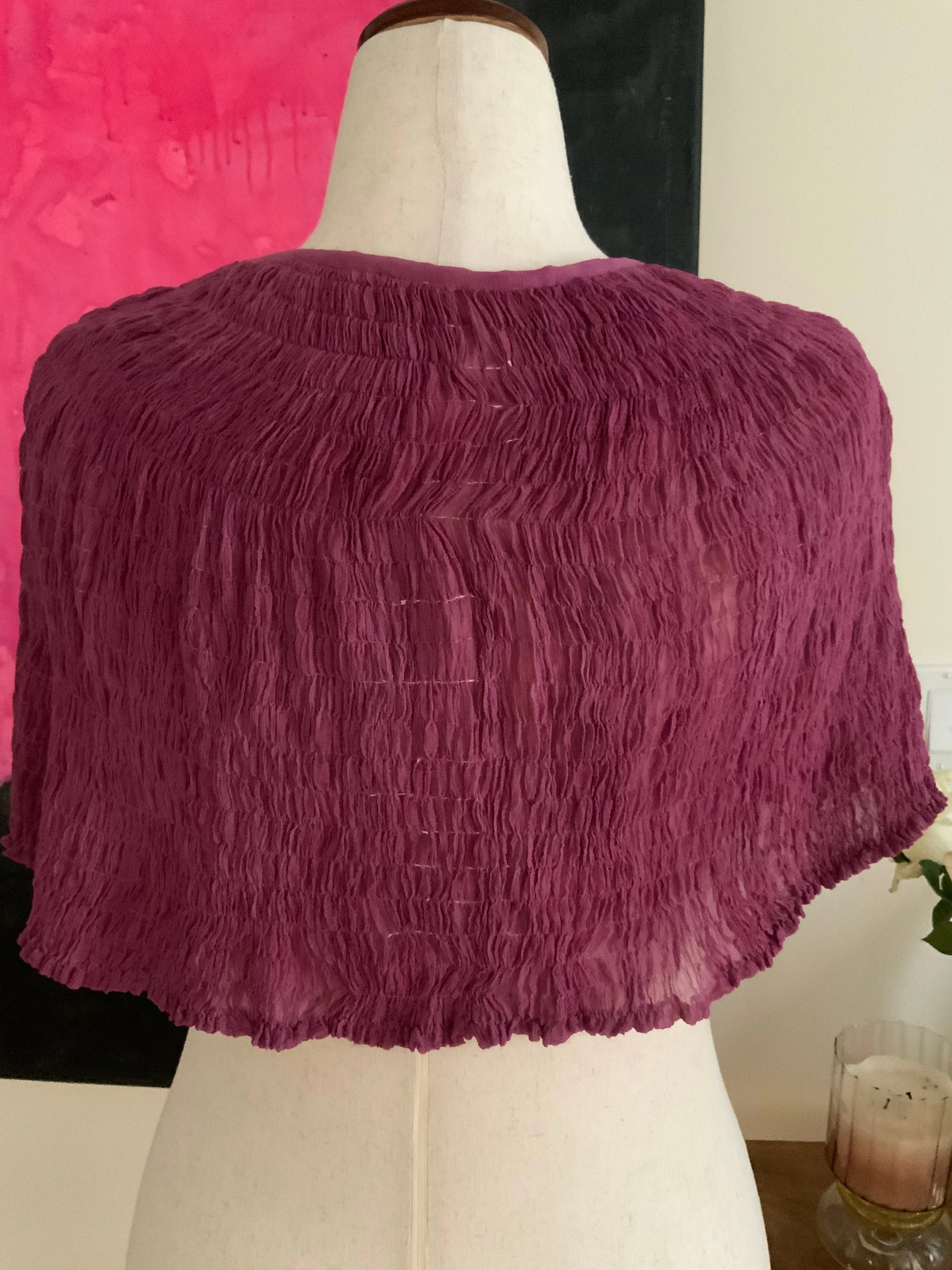 Hand Dyed Chiffon Cape - 30s - 30H